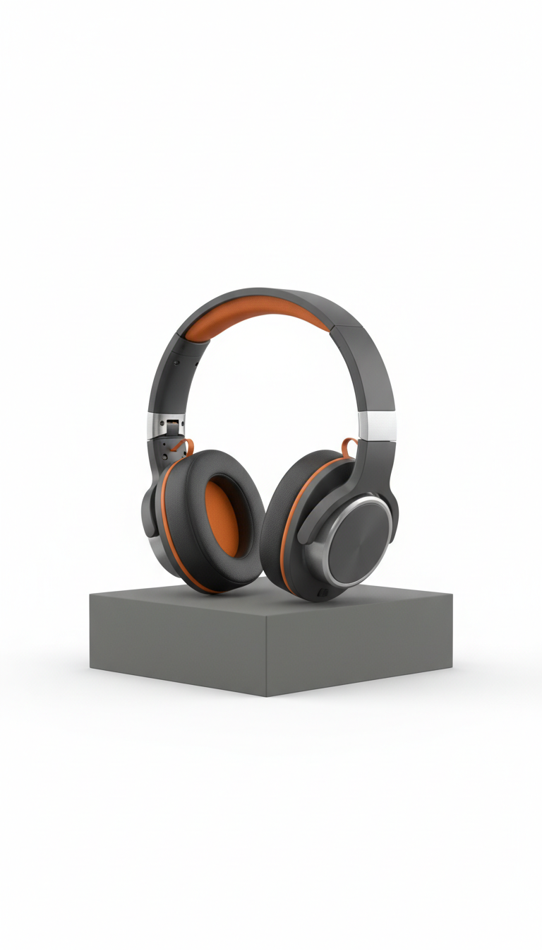 Noise-cancelling on-ear headphones with magnetic closure case