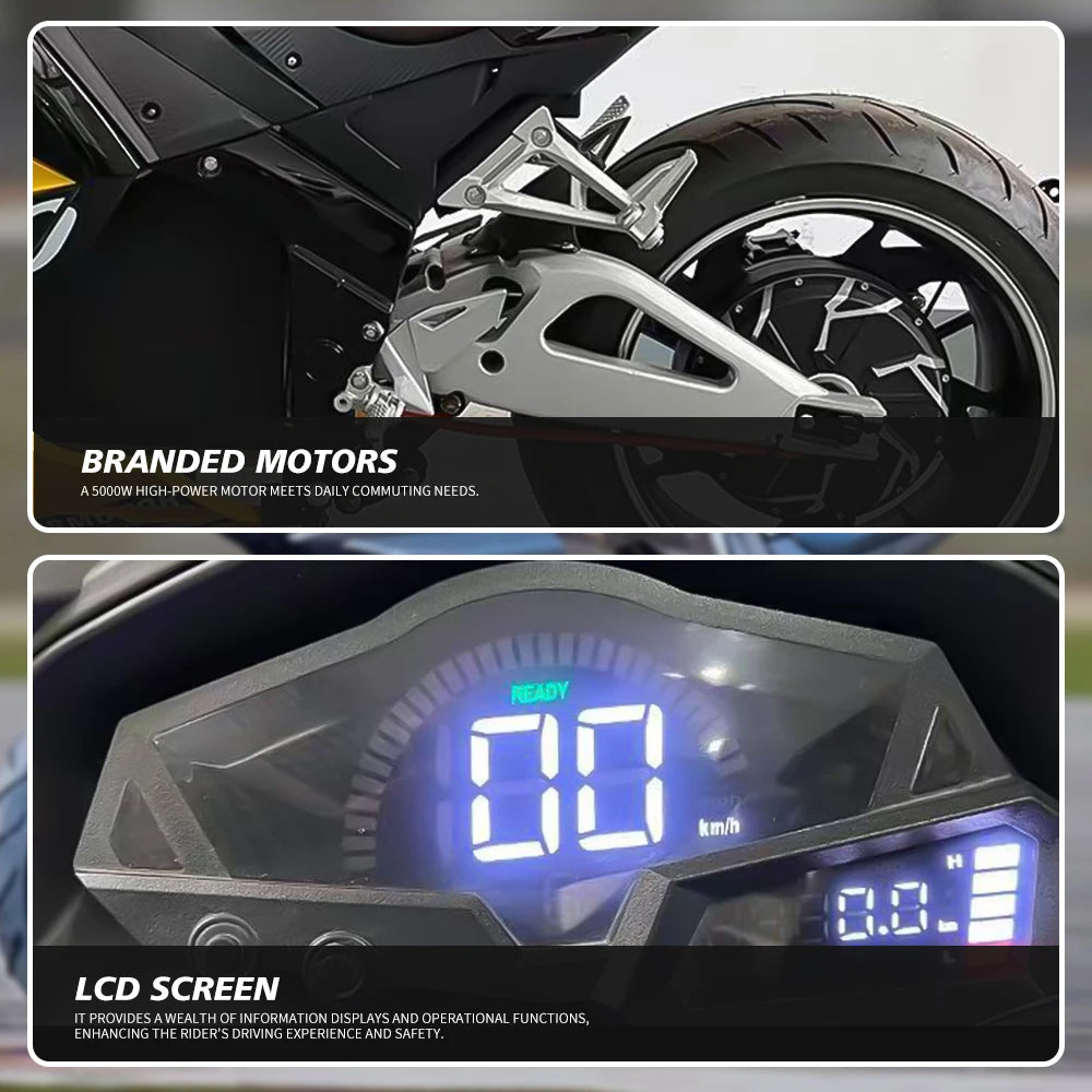 Customizable Brand-2025 New 72V High-power Electric Motorcycle,high-speed Track Motorcycle Racing Electric Motorcycle