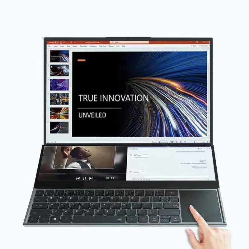 I7 I9 Gaming Laptops Brand New Double Screen 16inch+14inch RAM 64GB SSD 4TB 2K Resolution 65hz Refresh Rate AZERTY Keyboard
