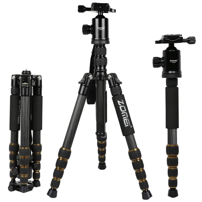Zomei Z669C Lightweight Carbon Fiber Folding Travel Digital Professional Camera Tripod