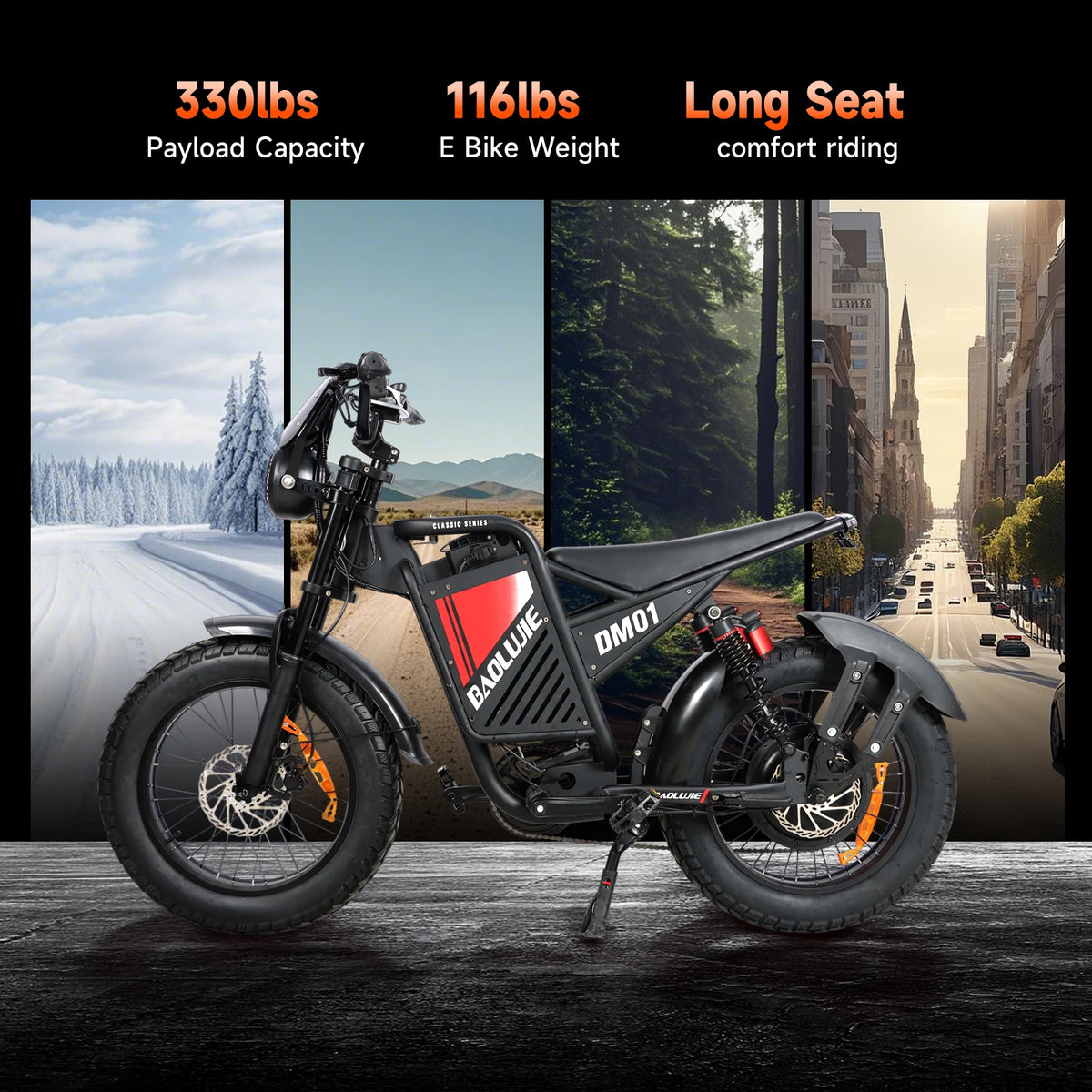 US in Stock Free Shipping DM-2001 20 Inch 60V30Ah Adults Electric Motorcycle 2000W 55kmh/34mph Electric Motorbike