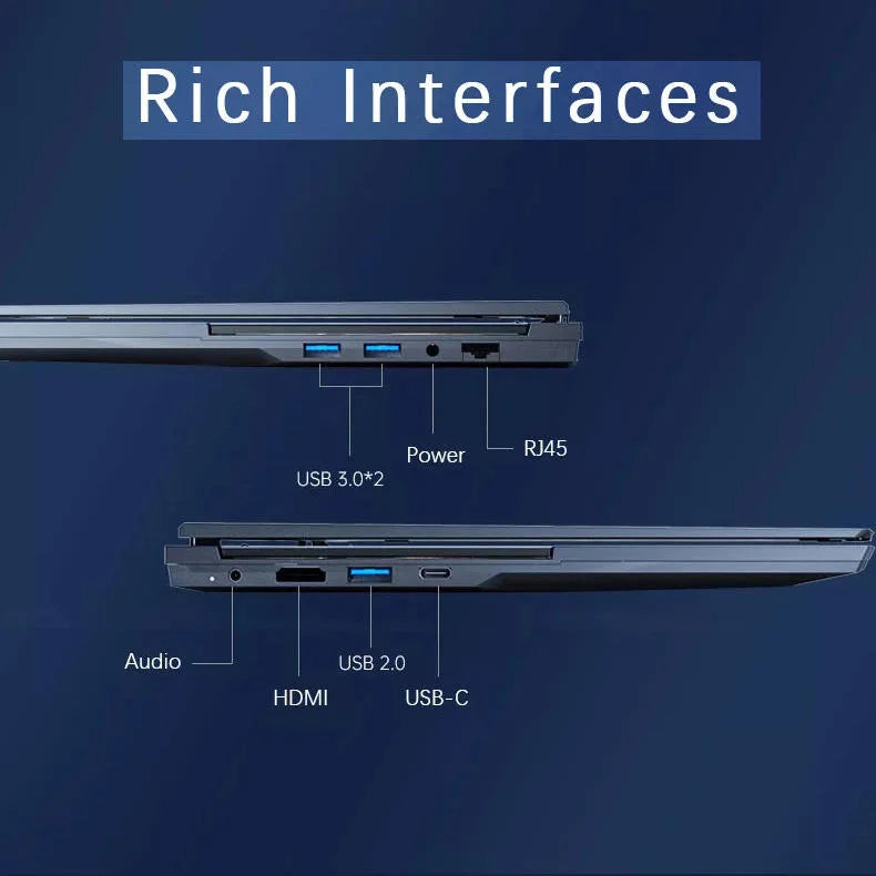 I7 I9 Gaming Laptops Brand New Double Screen 16inch+14inch RAM 64GB SSD 4TB 2K Resolution 65hz Refresh Rate AZERTY Keyboard