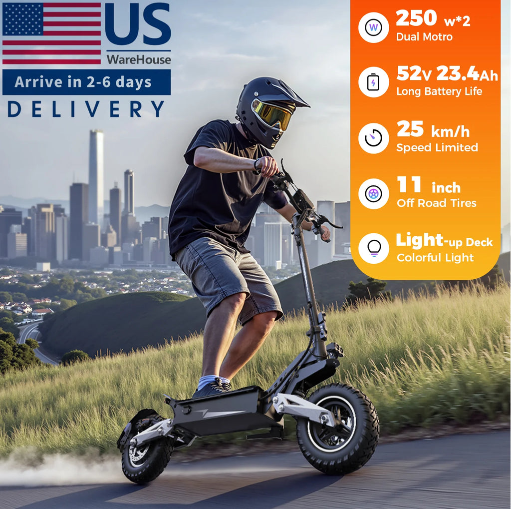 US Warehouse OOTD T10 18Ah Fast Fold Folding Foldable Electric Scooter Free Shipping Electric Scooter Adults