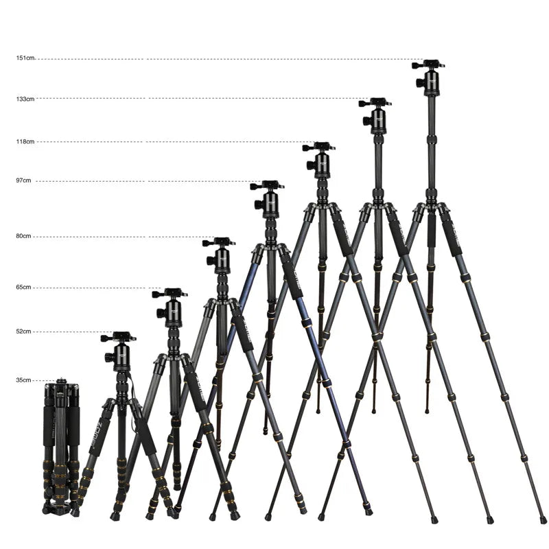 Zomei Z669C Lightweight Carbon Fiber Folding Travel Digital Professional Camera Tripod