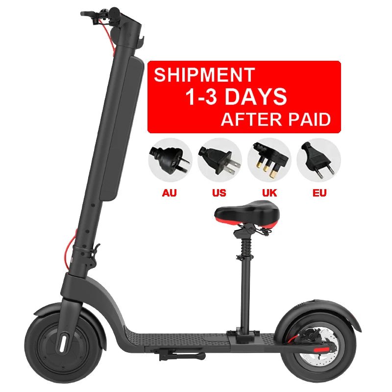 Fashionable Max Range 45Km 55Km 15 Mph 25Km/H Speed Long Range High Power Wheel  Electric Kick Scooter for Adults Skateboard