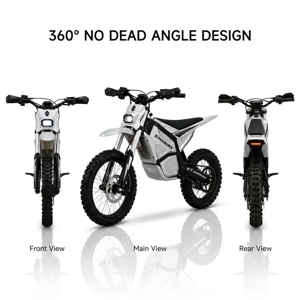 Sykeruns X7 5500W Electric Motorcycle 56MPH Off Road E-moto 60V 27Ah Removable Battery Adult Dirt Bike Pit Bike US Fast Ship